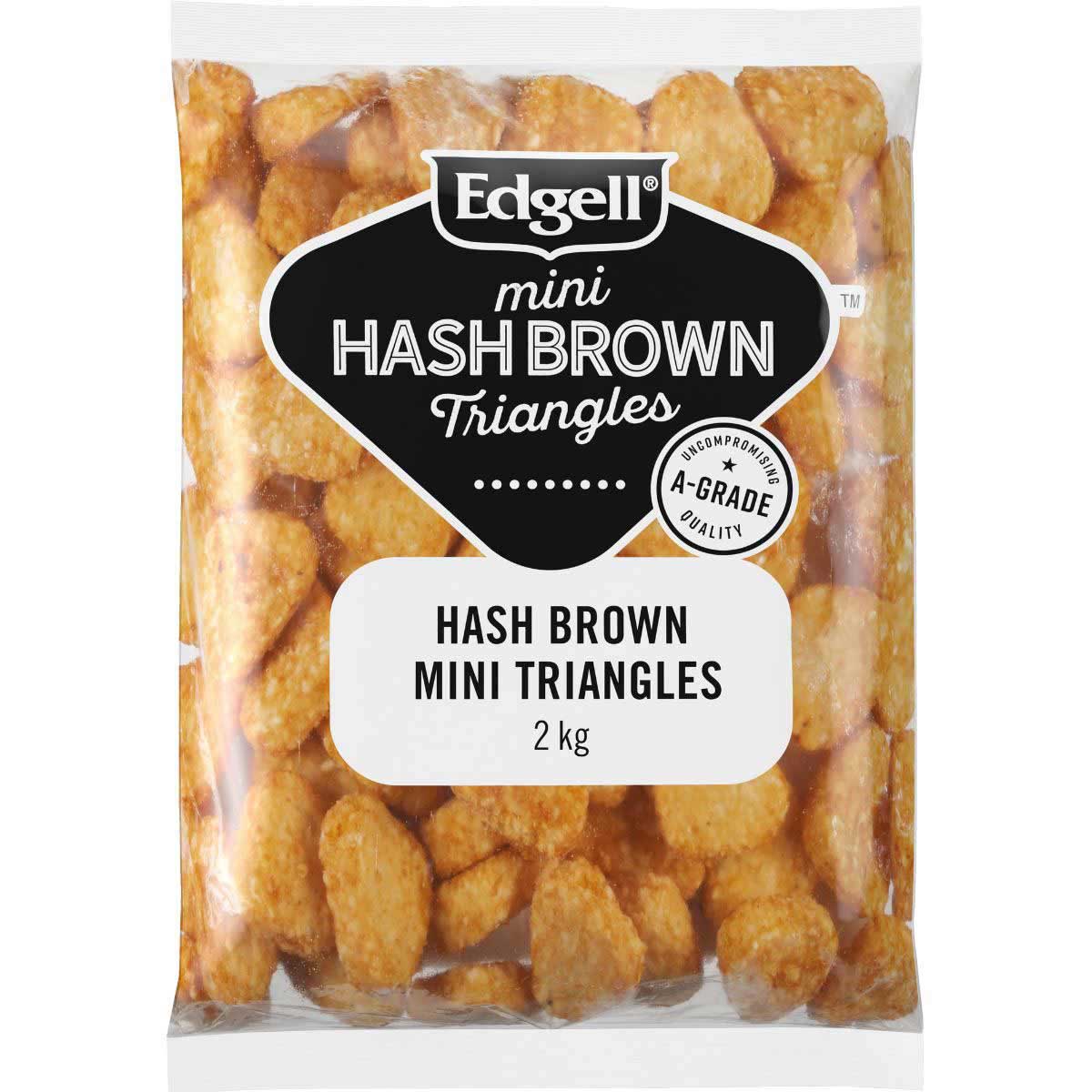 Edgell® Hash Brown Mini Triangles, Front Innerpack Edgell® Hash Brown Mini Triangles, Front Innerpack