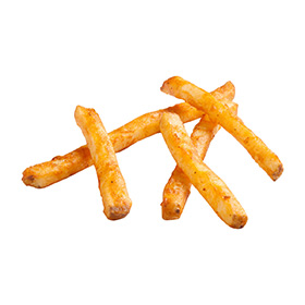 Savory Battered Straight Cut Fries, Skin On